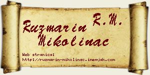 Ruzmarin Mikolinac vizit kartica